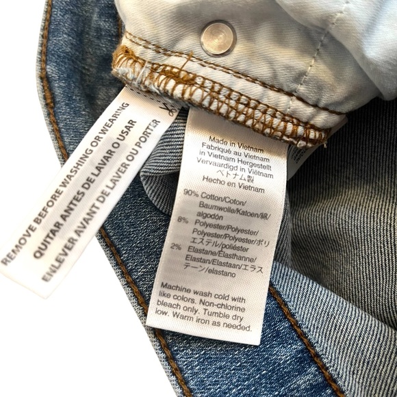 J. CREW Billie Demi Boot Crop Raw Hem Exposed Button Fly Medium Wash Jean - Picture 7 of 10